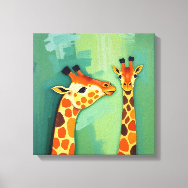 Giraffe Canvas Wall art Leinwanddruck (Vorderseite)