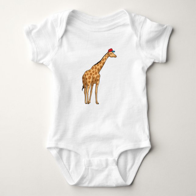 Giraffe Cap Baby Strampler (Vorderseite)