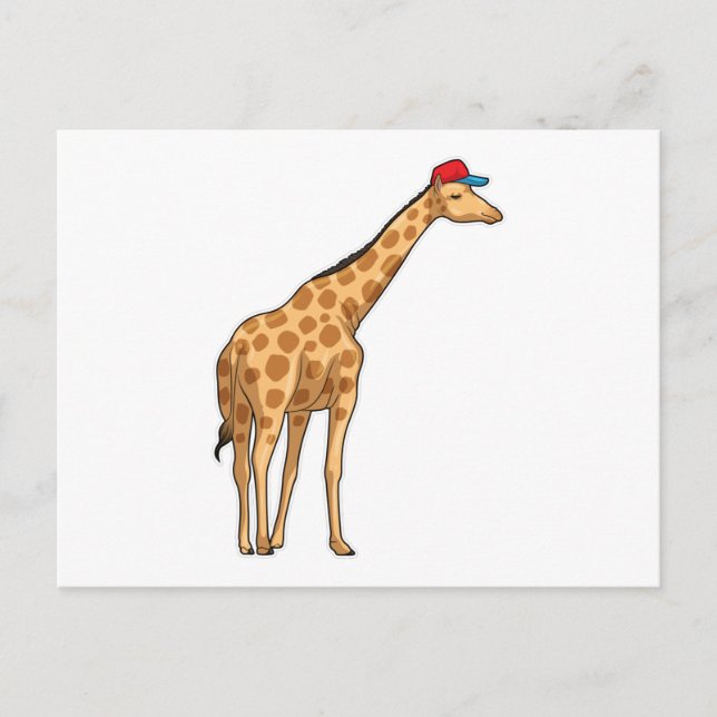 Giraffe Cap Postkarte (Vorderseite)