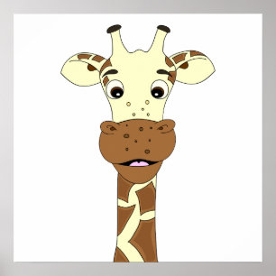 Giraffe-Cartoon-Kinderposter Poster