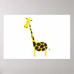 Giraffe Cartoon Poster