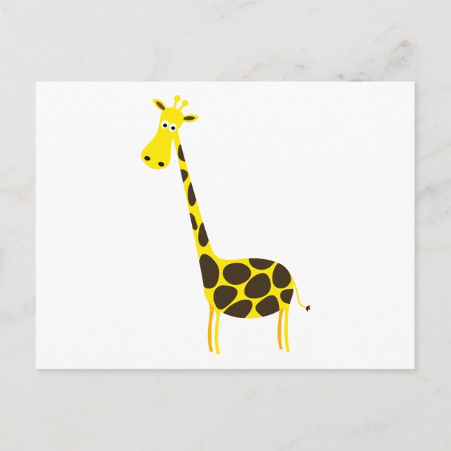 Giraffe Cartoon Postkarte (Vorderseite)