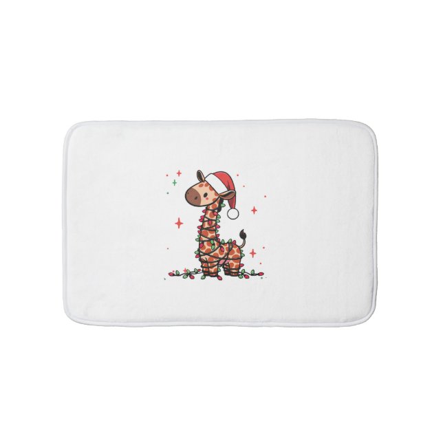Giraffe Christbaum Giraffe Xmas Tree Women & B Badematte (Vorderseite)
