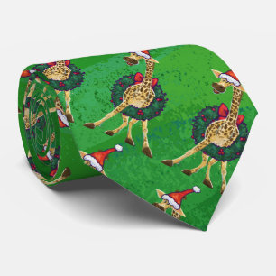Giraffe Christmas Neck Tie Krawatte