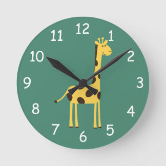 Giraffe Clock Runde Wanduhr