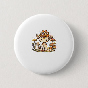 Giraffe Cotattecore Mushroom _1 Button