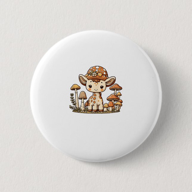 Giraffe Cotattecore Mushroom _1 Button (Vorderseite)