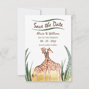 Giraffe Couple Ankündigung Datum freihalten