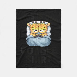 Giraffe Couple Cute Love This Is Our Cuddle  Fleecedecke