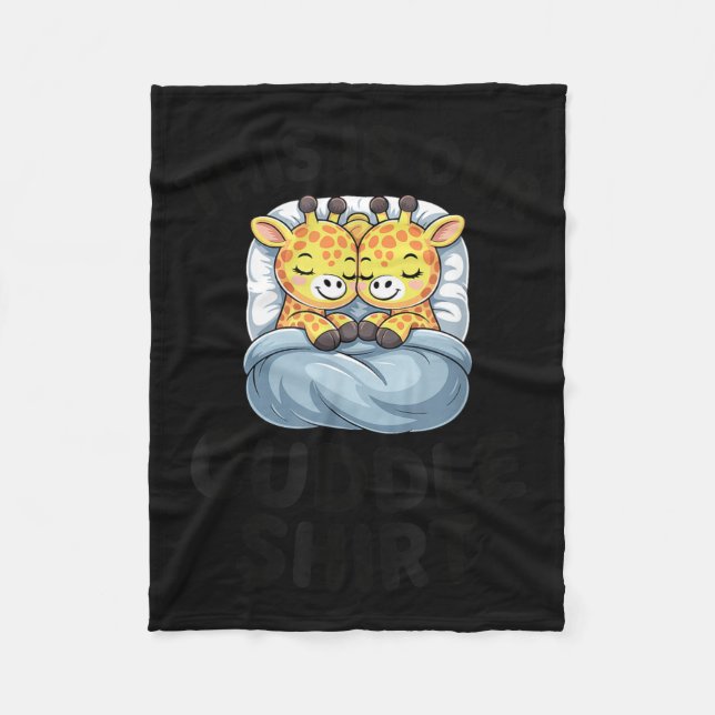 Giraffe Couple Cute Love This Is Our Cuddle  Fleecedecke (Vorderseite)