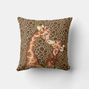 Giraffe Couple Pillow Kissen