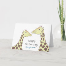 Giraffe Couple Wedding Anniversary