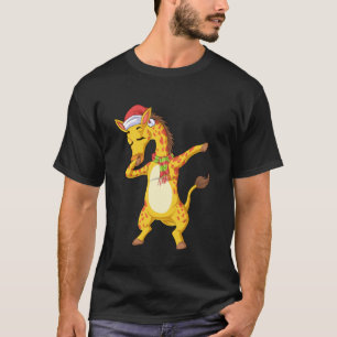 Giraffe dabbing Weihnachten T-Shirt