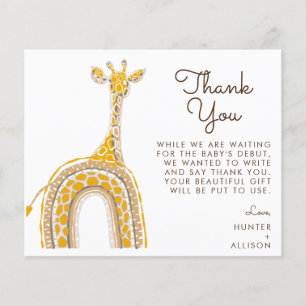 Giraffe Danke-Karte