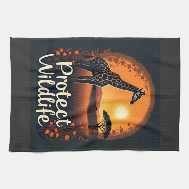 Giraffe der Savanne Tank Top Geschirrtuch (Horizontal)