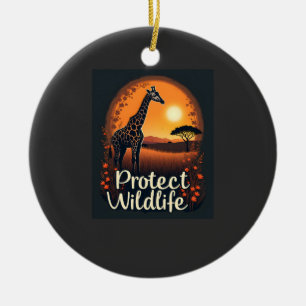 Giraffe der Savanne Tank Top Keramik Ornament