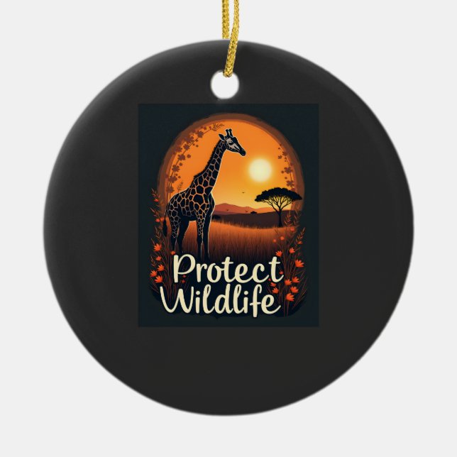 Giraffe der Savanne Tank Top Keramik Ornament (Vorne)