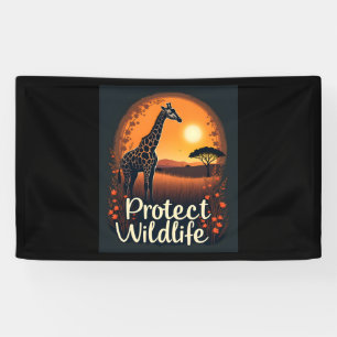 Giraffe der Spitzengruppe der Savanna Banner