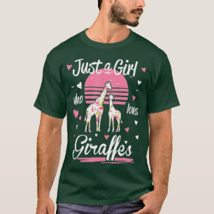 Giraffe Design Just a Girl Who Lieben Giraffen - 1 T-Shirt