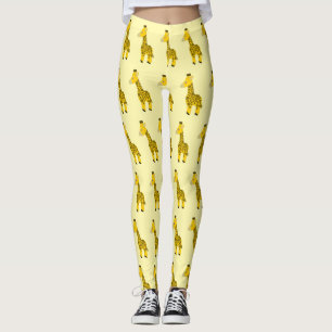 Giraffe Design - Wählen Sie die Hintergrundfarbe Leggings