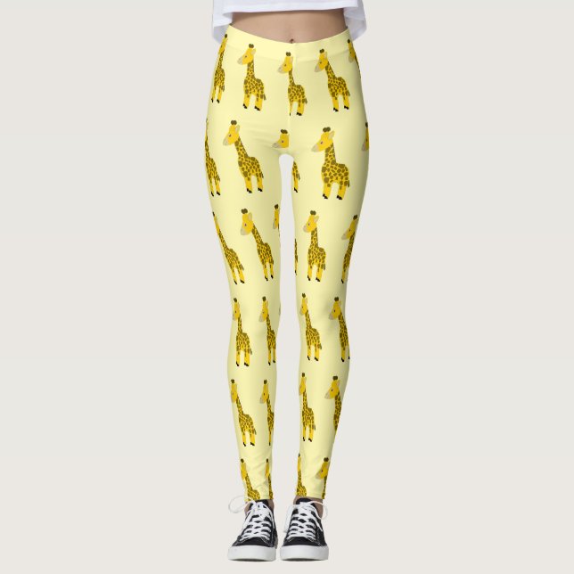 Giraffe Design - Wählen Sie die Hintergrundfarbe Leggings (Vorderseite)