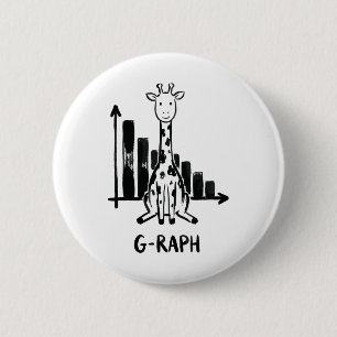 Giraffe-Diagramm-Statistik Mathematik-Lehrer-Worts Button