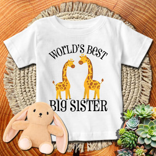 Giraffe 🦒 die beste große Schwester Big Sister Baby T-shirt