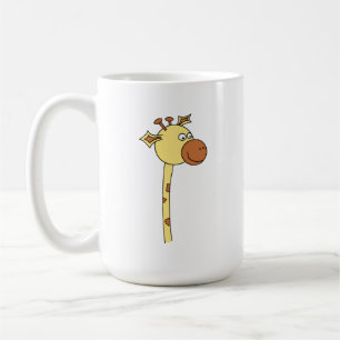 Giraffe, die seitlich schaut. Karikatur Tasse