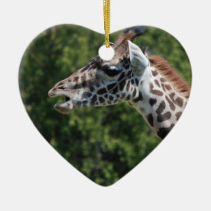 Giraffe, die Verzierung isst Keramikornament