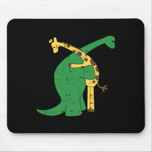 Giraffe Dinosaur Hug Liebe Dino Animals Safari Hal Mousepad
