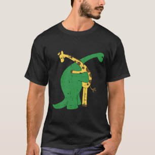 Giraffe Dinosaur Hug Liebe Dino Animals Safari Hal T-Shirt