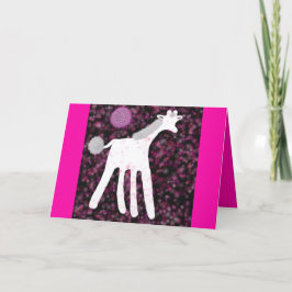 Giraffe Disco New Year Card Dankeskarte
