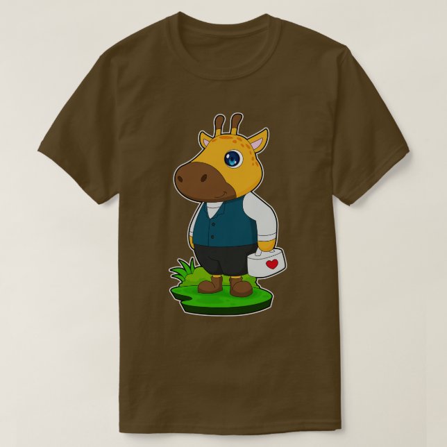 Giraffe Doctor Erste Hilfe Kit T-Shirt (Design vorne)
