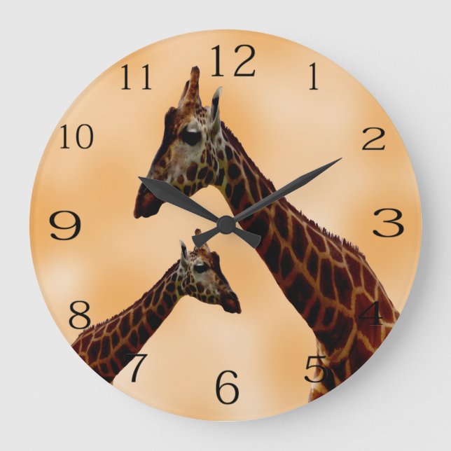 Giraffe doppelte Schwierigkeit,   Große Wanduhr (Vorderseite)
