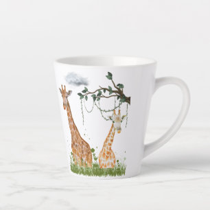 Giraffe-Duo-Tasse – Safari-Illustration Milchtasse