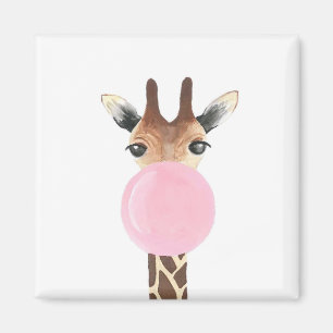 Giraffe durchbrennenbubblegum magnet