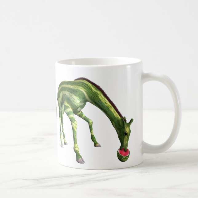 Giraffe Eating Watermelon Tasse (Rechts)