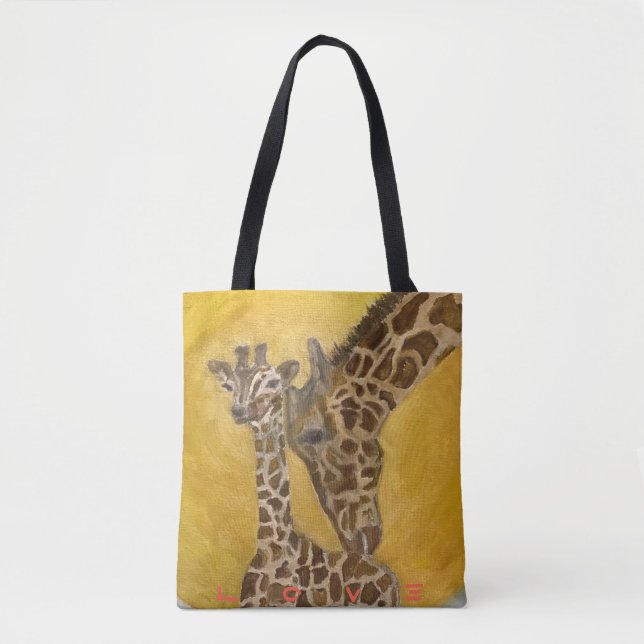 Giraffe-Einkaufstasche Mutter und Kind  (Vorderseite)