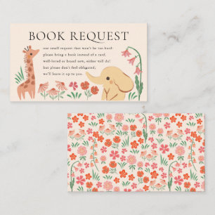 Giraffe Elephant Jungle Zoo Tierbuchanfrage Begleitkarte