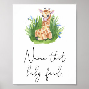 Giraffe - Errate das Babybrei-Spiel Poster
