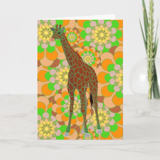 Giraffe Erste Geburtstagskarte Karte (Vorderseite)
