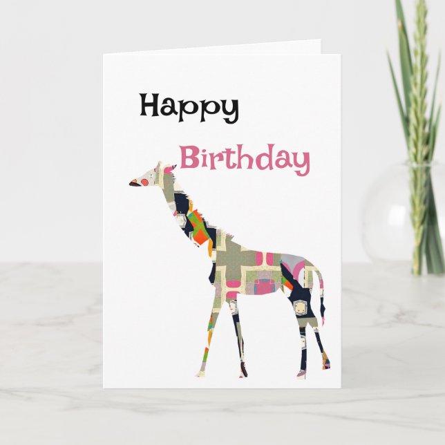 Giraffe Faltkarte Karte (Vorderseite)