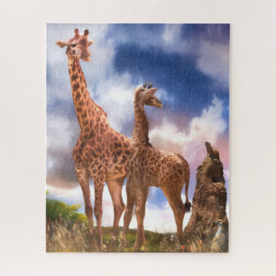 Giraffe Familie MOMMY WAR ICH JEMALS SO KLEIN? Puzzle
