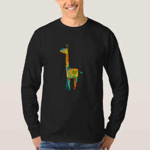 Giraffe farbenfrohe geometrische Liebe Tiermütterc T-Shirt