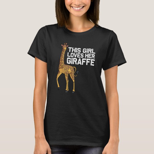 Giraffe For Girls Kids Teens Giraffe Animal T-Shirt (Vorderseite)