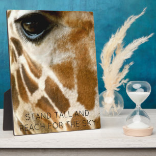 Giraffe Foto Wildtiere   Zitate für Inspirationen Fotoplatte