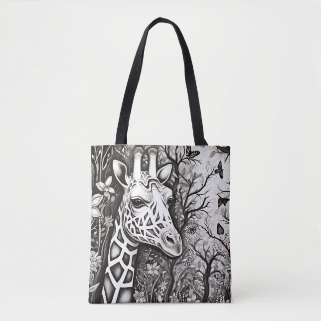 Giraffe Friedlich Nature Prairie Sketch Zeichnend  (Vorderseite)