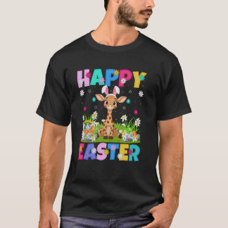 Giraffe Frohe Ostern Eierjagd Bunny Ohr Giraffe Ea T-Shirt