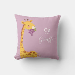 Giraffe • Fügen Sie Ihren Namen Cute Alphabet Mono Kissen