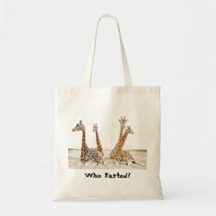 Giraffe Fun Foto - Vier Giraffen, die gefallen hab Tragetasche